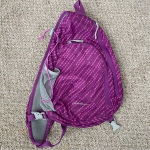 Eddie Bauer Magenta Sling Backpack